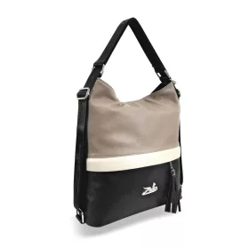    Dámska trikolórová taška cez rameno Zellia 24040, ktorú možno premeniť na batoh, 37 x 32 x 12 cm