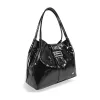 Zellia Zvn24008 női fekete lakk válltáska 32 X 27 X 15 cm