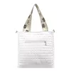  Dámska bielo-zlatá kabelka cez rameno Zellia 26 × 32 cm