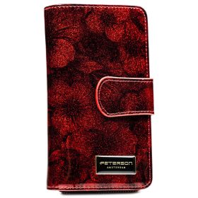    Dámska kožená peňaženka Peterson červená 16,5 x 9 x 3 cm