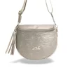  Dámska kabelka cez rameno Zellia 21028 v šampanskej farbe, bočná taška 23 x 23 x 11 cm