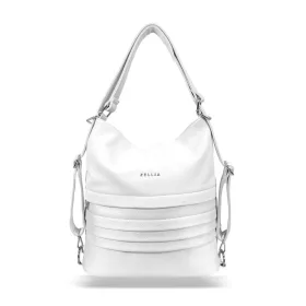    Dámska taška cez rameno Zellia Hz-111, ktorú možno premeniť na batoh, perleťová farba, 37 x 13 x 3 cm