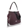  Bordová kabelka cez rameno Zellia 25036, bordová, bočná, 35 x 35 x 14 cm