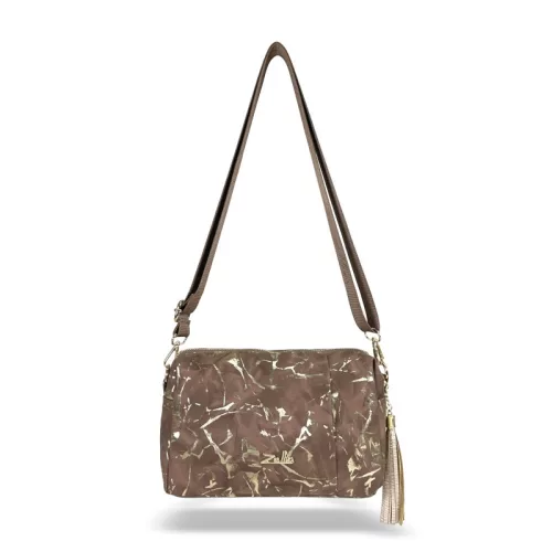  Dámska crossbody kabelka Zellia Zlb210 Taupe - Leaf -