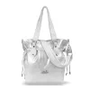  Zellia 24112 strieborno-biela dámska taška cez rameno, bočná taška 30 x 28 x 13 cm