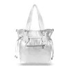  Zellia 24112 strieborno-biela dámska taška cez rameno, bočná taška 30 x 28 x 13 cm