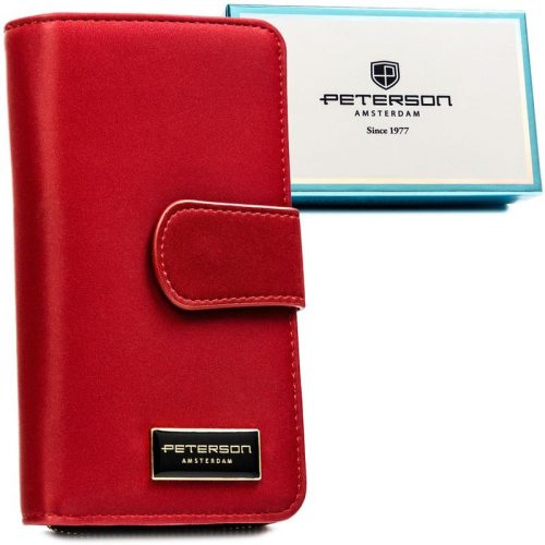 Peterson Női Pénztárca - Echo És Természetes Bőr Ptn Ps116-Hnl-2784 Red