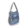 Zellia 22199 Jeans Blue- farmer kék női válltáska, hátizsákká alakítható 31 x 25 x 13,5 cm