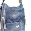 Zellia 22199 Jeans Blue- farmer kék női válltáska, hátizsákká alakítható 31 x 25 x 13,5 cm