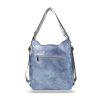Zellia 22199 Jeans Blue- farmer kék női válltáska, hátizsákká alakítható 31 x 25 x 13,5 cm