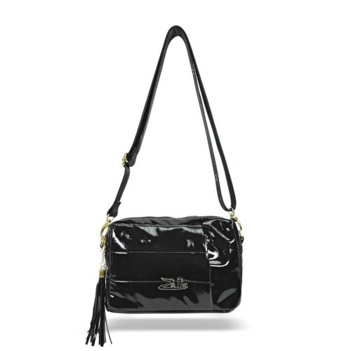 Zellia dámska crossbody taška ZLB210 čierny lak – Line 