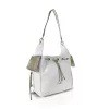  Dámska kabelka cez rameno Zellia Zlb460 v bielo-zlatej farbe 27 x 26 x 13,5 cm
