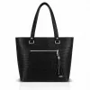 Zellia TD57 Ryz fekete merev női válltáska 35 x 30 x 12 cm