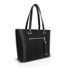 Zellia TD57 Ryz fekete merev női válltáska 35 x 30 x 12 cm