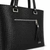 Zellia TD57 Ryz fekete merev női válltáska 35 x 30 x 12 cm