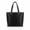 Zellia TD57 Ryz fekete merev női válltáska 35 x 30 x 12 cm