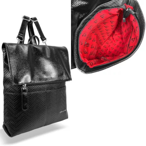  Dámsky čierny batoh Zellia Hz-122 38 x 35 x 10 cm