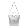  Dámska kabelka Zellia Zvn22030 striebornej farby, bočný popruh 32 x 27 x 15 cm