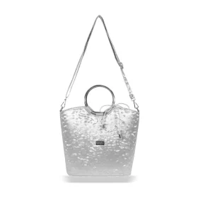   Dámska kabelka Zellia Zvn22030 striebornej farby, bočný popruh 32 x 27 x 15 cm