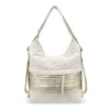 Zellia 22007 steppelt női hátizsákká alakítható válltáska bézs-arany 35 x 33 x 12 cm