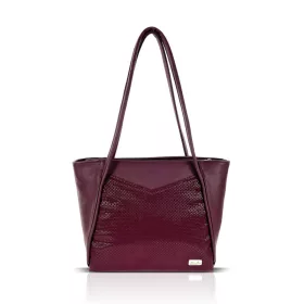   Zellia ZVN26007 burgundibordó női válltáska, shopper 40 x 27 x 14 cm