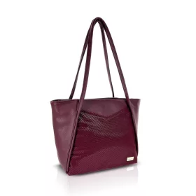   Zellia ZVN26007 burgundibordó női válltáska, shopper 40 x 27 x 14 cm