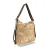  Dámska kabelka cez rameno Zellia Zlb317 s ťavovo-zlatým mramorovým vzorom, ktorú možno premeniť na batoh, 31 x 28 x 12,5 cm