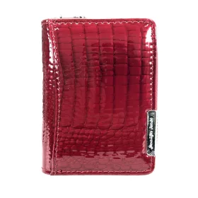  DÁMSKE KOŽENÉ PENIAZE JENNIFER J. RED MINI 5262-2