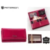  Peterson veľká, purpurová dámska kožená peňaženka s RFID ochranou 19×10 cm