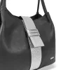  Dámska kabelka cez rameno Zellia Zvn24008 čierno-strieborná 32 x 27 x 15 cm