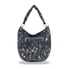  Dámska kabelka cez rameno Zellia Zlb312 tmavomodrá-zlatá - listová -
