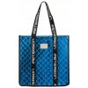  Peterson prešívaná, dámska modrá taška cez rameno, shopper 42×41,5 cm