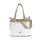  Dámska kabelka cez rameno Zellia Zlb475 v bielo-zlatej farbe 34 x 29 x 14 cm
