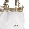  Dámska kabelka cez rameno Zellia Zlb475 v bielo-zlatej farbe 34 x 29 x 14 cm