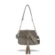Zellia 25203 taupe velúr hatású női oldaltáska 24 x 21 x 10 cm