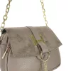 Zellia 25203 taupe velúr hatású női oldaltáska 24 x 21 x 10 cm