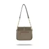 Zellia 25203 taupe velúr hatású női oldaltáska 24 x 21 x 10 cm