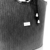  Čierna tkaná kabelka Zellia Zvn22030 29 x 24,5 x 13 cm