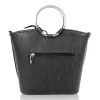  Čierna tkaná kabelka Zellia Zvn22030 29 x 24,5 x 13 cm
