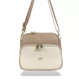    Dámska crossbody kabelka Zellia Zvn24010 v hnedo-zlatej farbe s lieskovou farbou 22 x 18 x 9 cm