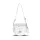 Dámska crossbody kabelka Zellia 21028 bielo-strieborná s mramorovým vzorom 23 x 11 cm