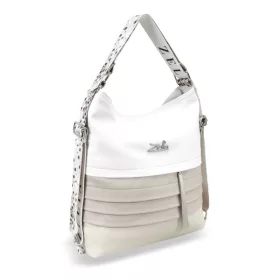    Dámska béžovo-biela taška cez rameno Zellia, batoh 35 × 33 cm