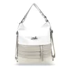  Dámska béžovo-biela taška cez rameno Zellia, batoh 35 × 33 cm
