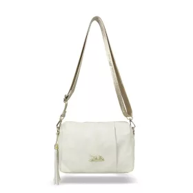    Dámska crossbody kabelka Zellia Zlb210 béžovej farby 25 x 17 x 9 cm