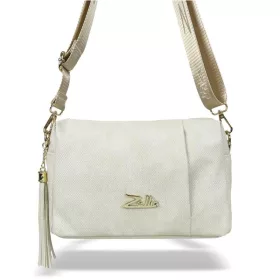    Dámska crossbody kabelka Zellia Zlb210 béžovej farby 25 x 17 x 9 cm