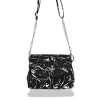  Dámska kabelka cez rameno Zellia 25101, čierno-strieborná, s mramorovým vzorom, 23 x 16 x 10 cm