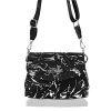  Dámska kabelka cez rameno Zellia 25101, čierno-strieborná, s mramorovým vzorom, 23 x 16 x 10 cm