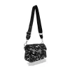  Dámska kabelka cez rameno Zellia 25101, čierno-strieborná, s mramorovým vzorom, 23 x 16 x 10 cm