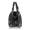  Dámsky batoh Zellia Zlb301 v čierno-striebornej farbe s mramorovým vzorom 25 x 21 x 8 cm
