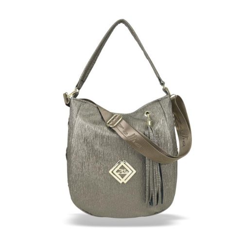  Dámska kabelka cez rameno Zellia Zlb180 svetlobronzová, bočná 34 x 27 x 11 cm